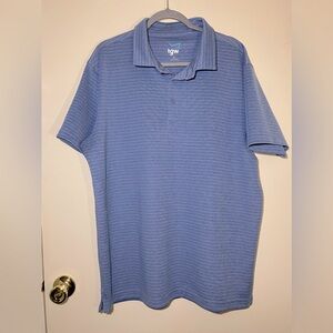 TGW Golf shirt blue stripe XL NWOT